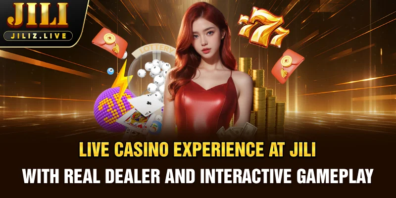 Live casino experience at JILI with real dealer and interactive gameplay