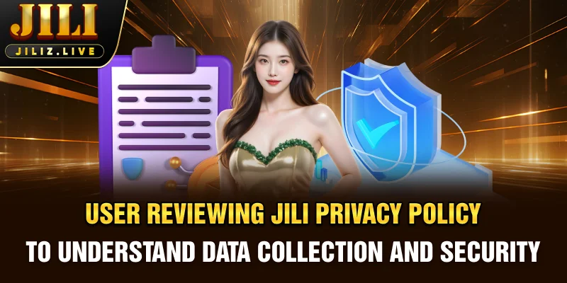 User reviewing JILI privacy policy to understand data collection and security measures